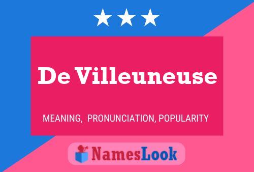 Pôster do nome De Villeuneuse