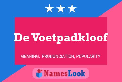 Pôster do nome De Voetpadkloof