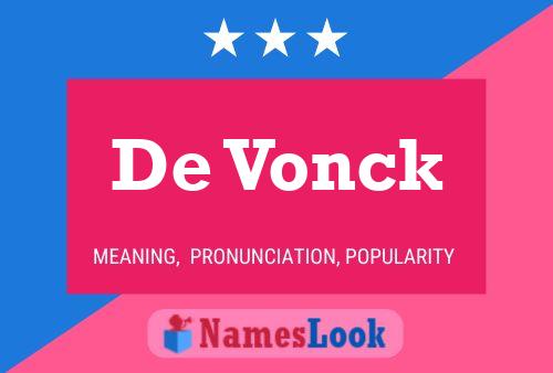 Pôster do nome De Vonck