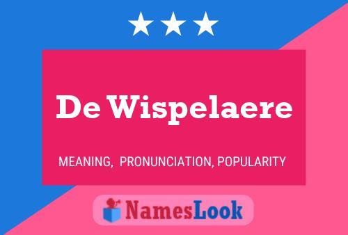 Pôster do nome De Wispelaere