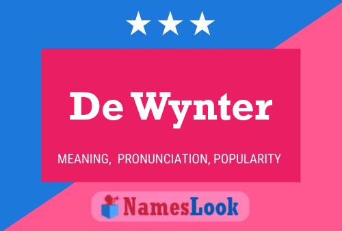 Pôster do nome De Wynter