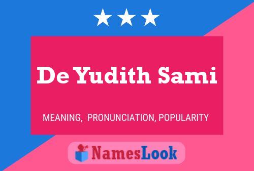 Pôster do nome De Yudith Sami