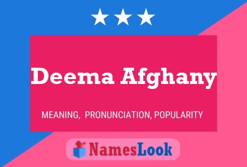 Pôster do nome Deema Afghany