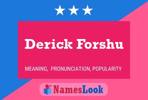 Pôster do nome Derick Forshu