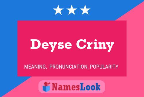 Pôster do nome Deyse Criny