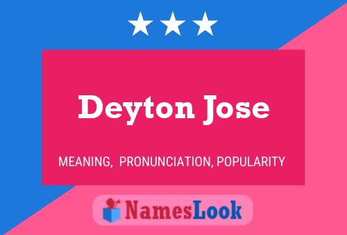 Pôster do nome Deyton Jose