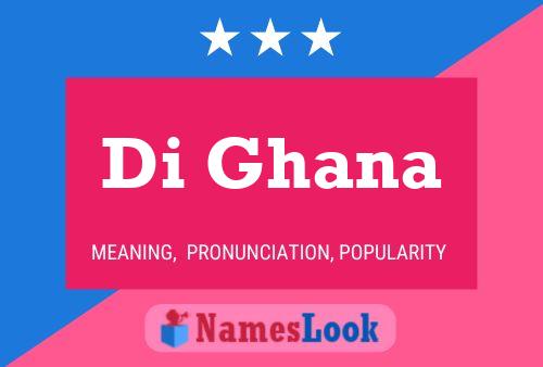 Pôster do nome Di Ghana