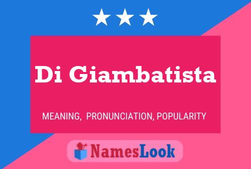 Pôster do nome Di Giambatista