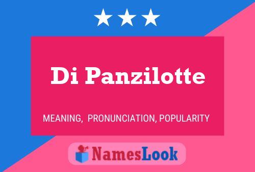 Pôster do nome Di Panzilotte