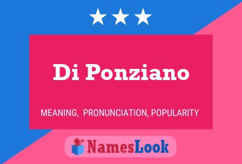 Pôster do nome Di Ponziano