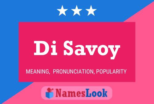 Pôster do nome Di Savoy