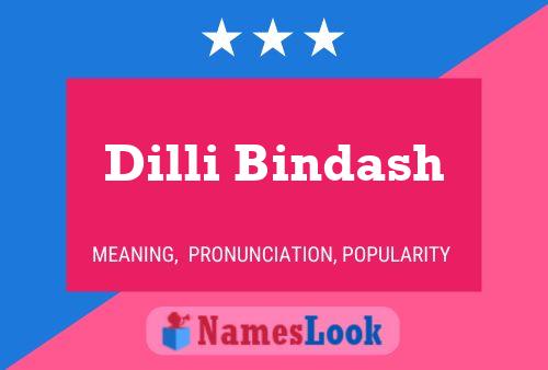 Pôster do nome Dilli Bindash