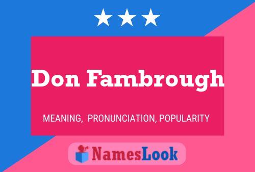 Pôster do nome Don Fambrough