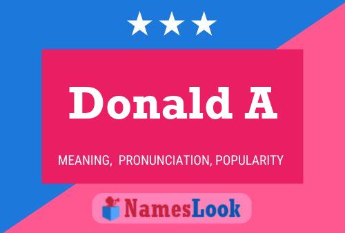 Pôster do nome Donald A