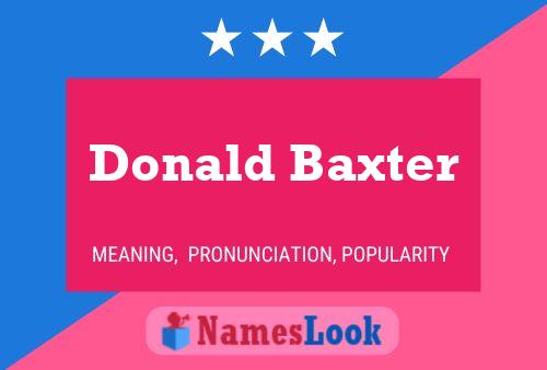 Pôster do nome Donald Baxter