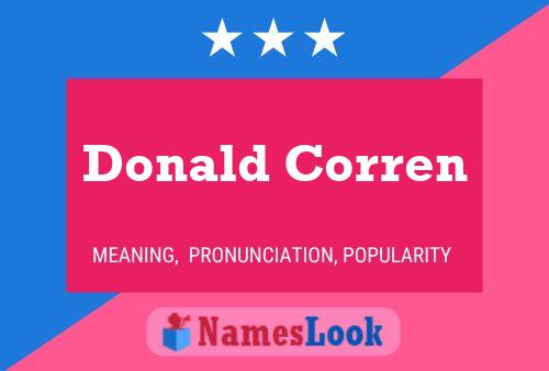 Pôster do nome Donald Corren