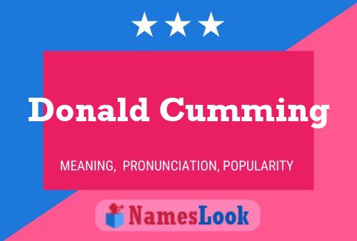 Pôster do nome Donald Cumming