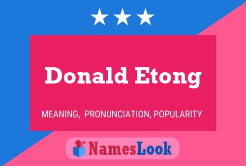 Pôster do nome Donald Etong