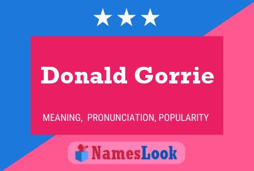 Pôster do nome Donald Gorrie