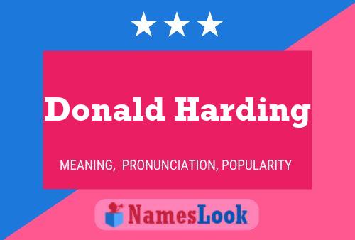 Pôster do nome Donald Harding