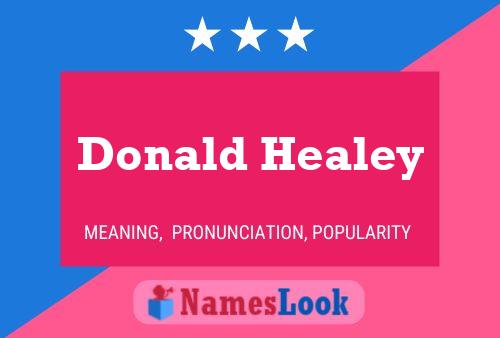 Pôster do nome Donald Healey