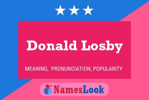 Pôster do nome Donald Losby