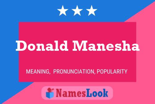 Pôster do nome Donald Manesha