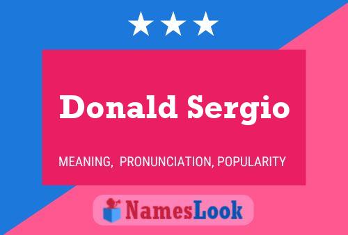 Pôster do nome Donald Sergio