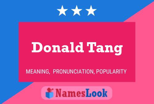 Pôster do nome Donald Tang