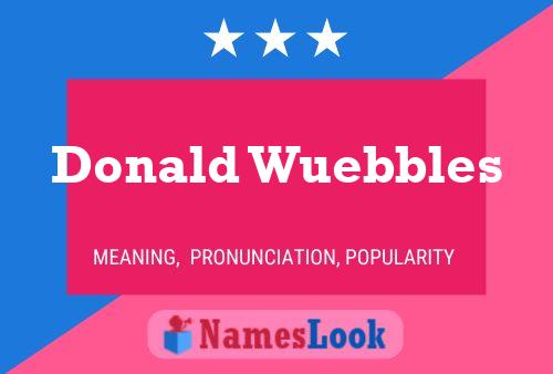 Pôster do nome Donald Wuebbles