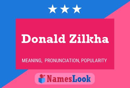 Pôster do nome Donald Zilkha