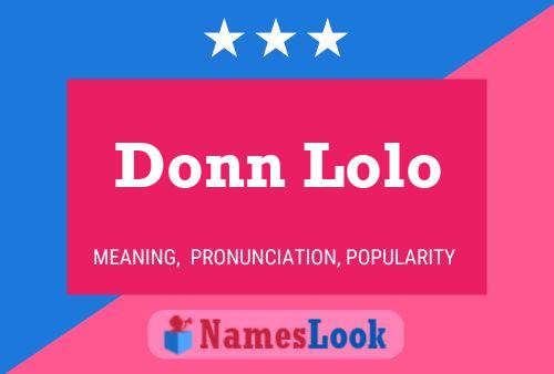 Pôster do nome Donn Lolo