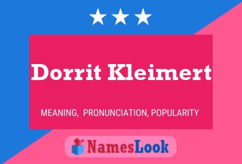 Pôster do nome Dorrit Kleimert