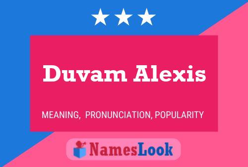 Pôster do nome Duvam Alexis