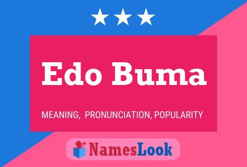 Pôster do nome Edo Buma