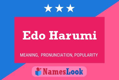 Pôster do nome Edo Harumi