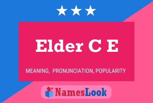 Pôster do nome Elder C E