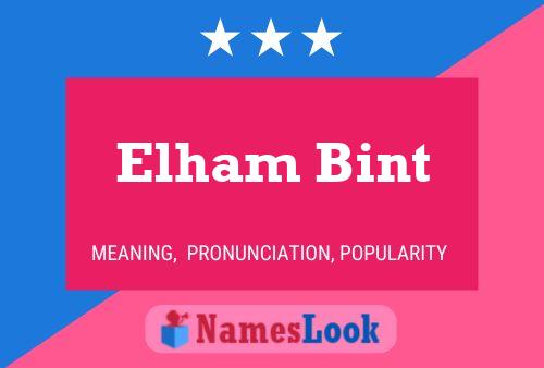 Pôster do nome Elham Bint