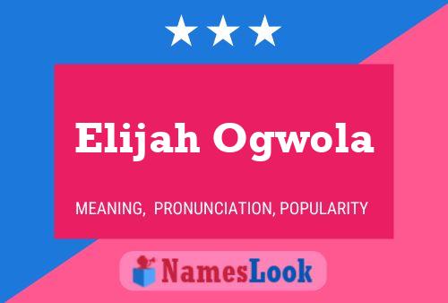 Pôster do nome Elijah Ogwola