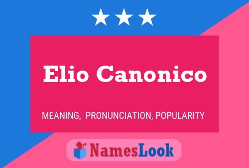 Pôster do nome Elio Canonico