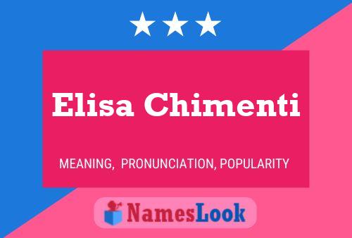 Pôster do nome Elisa Chimenti