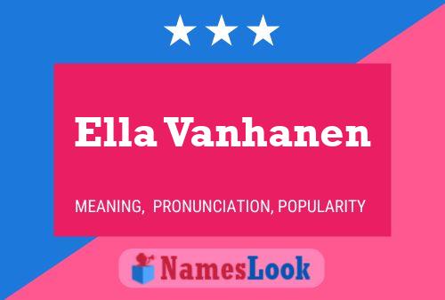 Pôster do nome Ella Vanhanen