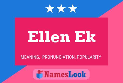 Pôster do nome Ellen Ek