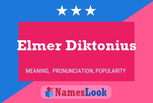 Pôster do nome Elmer Diktonius