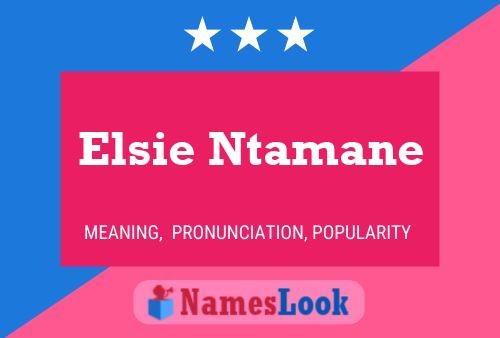 Pôster do nome Elsie Ntamane