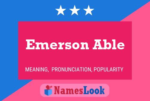 Pôster do nome Emerson Able