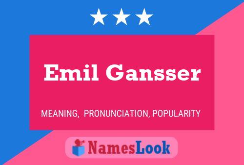 Pôster do nome Emil Gansser