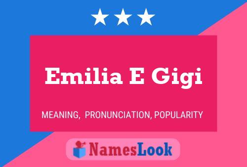 Pôster do nome Emilia E Gigi