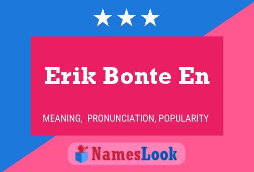 Pôster do nome Erik Bonte En