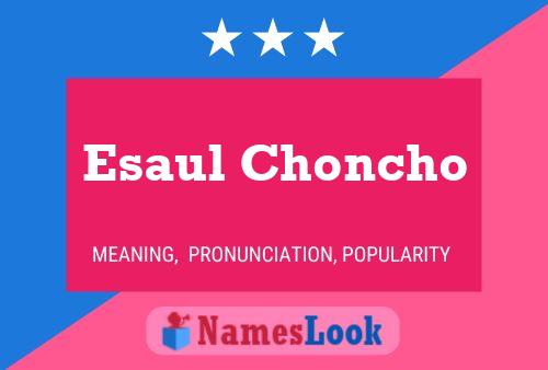 Pôster do nome Esaul Choncho